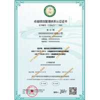 中粤湾区检验认证（广东）有限公司-卓越绩效体系认证证书